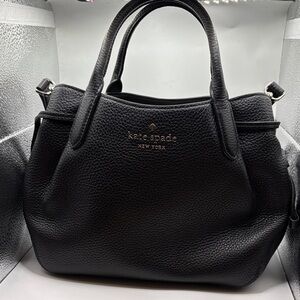Kate Spade Small Dumpling Black Pebbled Leather Satchel